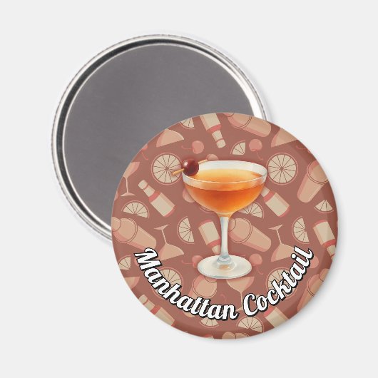 Manhattan Cocktail Magneet (Voorkant / Achterkant)