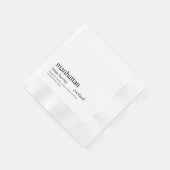 Manhattan Cocktail Moderne Zwarte Typografie Servet (Hoek)