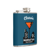 Manhattan Cocktail Muurkunst Heupfles (Rechts)