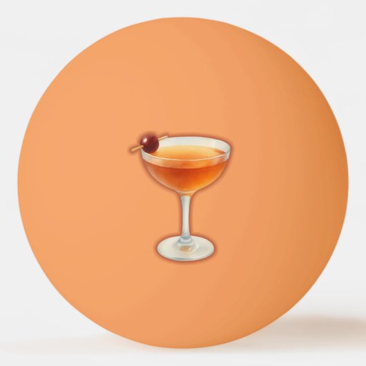 Manhattan Cocktail Pingpongbal (Voorkant)