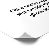 Manhattan Cocktail Recipe Art 16 x 20-inch afdrukk Poster (Hoek)