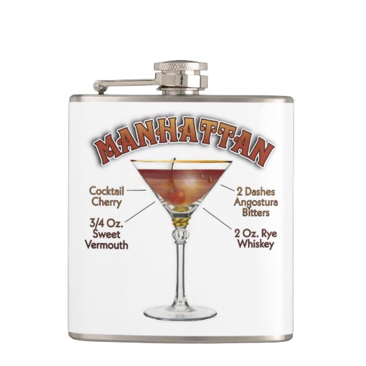 Manhattan Cocktail Recipe Art Heupfles (Voorkant)