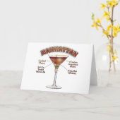 Manhattan Cocktail Recipe Art Kaart (Gele Bloem)
