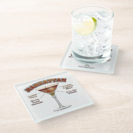 Manhattan Cocktail Recipe Art Onderzetter