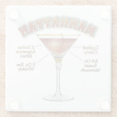 Manhattan Cocktail Recipe Art Onderzetter (Achterkant)