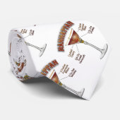 Manhattan Cocktail Recipe Art Stropdas (Opgerold)