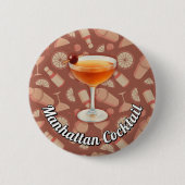 Manhattan Cocktail Ronde Button 5,7 Cm (Voorkant)