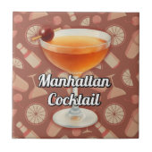 Manhattan Cocktail Tegeltje (Voorkant)