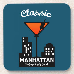 Manhattan Cocktail Wall Art Bier Onderzetter