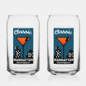 Manhattan Cocktail Wall Art Blikvorm Glas (Achterkant)
