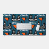Manhattan Cocktail Wall Art Bureaumat (Keyboard & Muis)