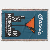 Manhattan Cocktail Wall Art Deken (Voorkant)