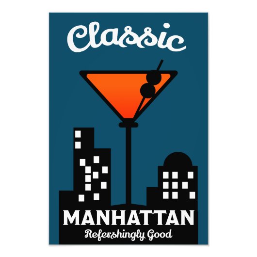 Manhattan Cocktail Wall Art Foto Afdruk (Voorkant)