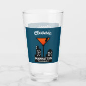 Manhattan Cocktail Wall Art Glas (Achterkant)