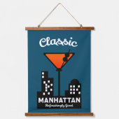 Manhattan Cocktail Wall Art Hangend Wandkleed (Voorkant)