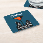 Manhattan Cocktail Wall Art Kartonnen Onderzetters (Gebogen)