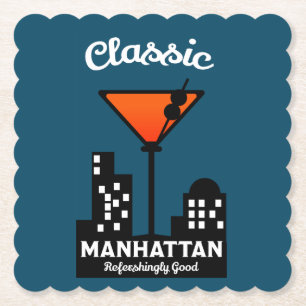 Manhattan Cocktail Wall Art Kartonnen Onderzetters