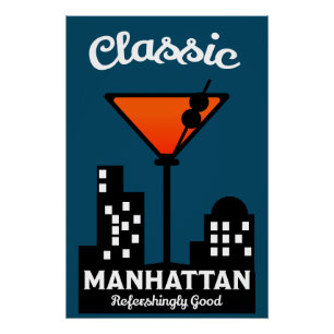 Manhattan Cocktail Wall Art Perfect Poster