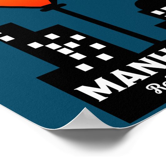 Manhattan Cocktail Wall Art Poster (Hoek)