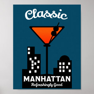 Manhattan Cocktail Wall Art Poster