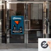 Manhattan Cocktail Wall Art Raamsticker