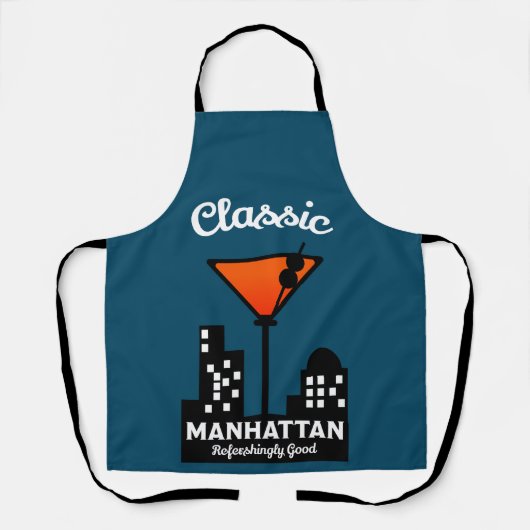 Manhattan Cocktail Wall Art Schort (Voorkant)