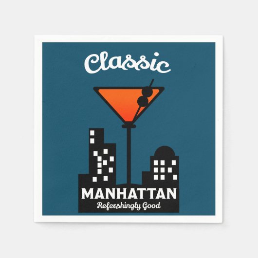 Manhattan Cocktail Wall Art Servet (Voorkant)
