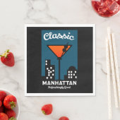 Manhattan Cocktail Wall Art Servet (Insitu)