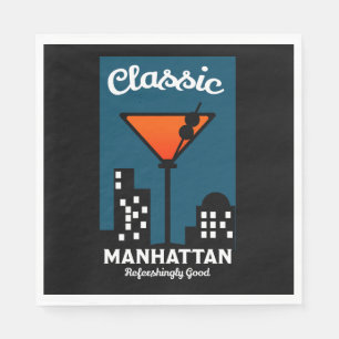 Manhattan Cocktail Wall Art Servet