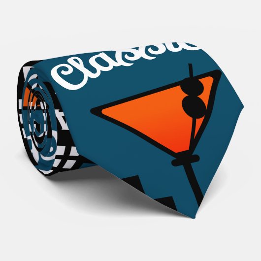 Manhattan Cocktail Wall Art Stropdas (Opgerold)