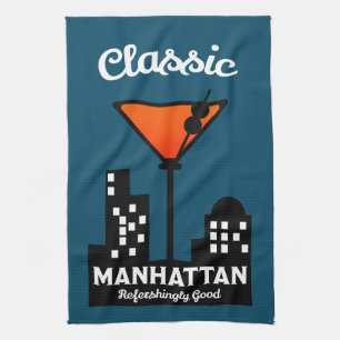 Manhattan Cocktail Wall Art Theedoek