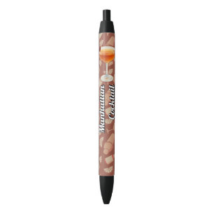 Manhattan Cocktail Zwarte Inkt Pen