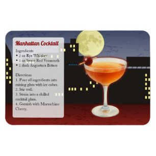 Manhattan Cocktailrecept Magneet