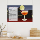 Manhattan Cocktailrecept Poster (Keuken)