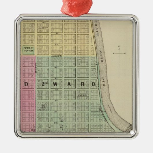 Manhattan, Coronado, Towanda, Kansas Metalen Ornament (Voorkant)