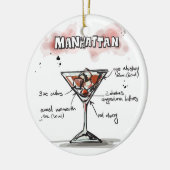 Manhattan Drink Recipe Design Keramisch Ornament (Links)