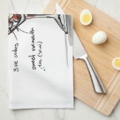 Manhattan Drink Recipe Design Theedoek (Quarter Fold)