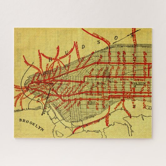Manhattan Elevated Railway System (1900), deel I Legpuzzel (Horizontaal)