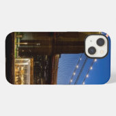Manhattan en Brooklyn Bridge bij schemering iPhone Hoesje (Achterkant horizontaal)