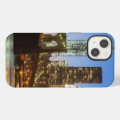 Manhattan en Brooklyn Bridge bij schemering iPhone Hoesje (Achterkant horizontaal)