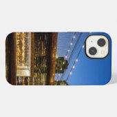 Manhattan en Brooklyn Bridge bij schemering iPhone Hoesje (Achterkant horizontaal)