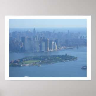 Manhattan en Governors Island Poster