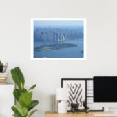 Manhattan en Governors Island Poster (Thuiskantoor)