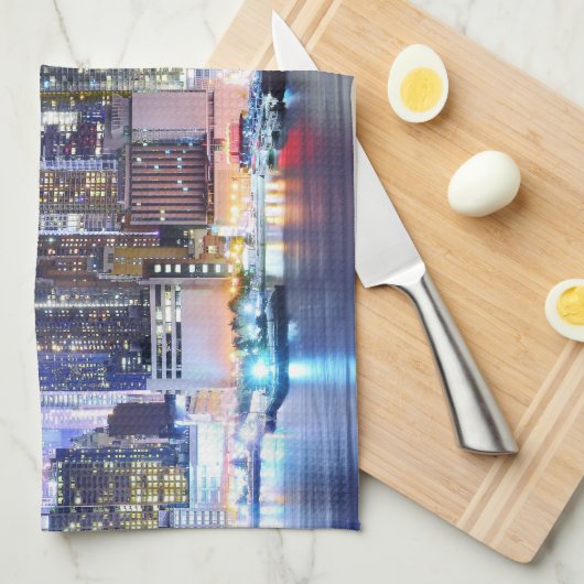 Manhattan en Hudson Theedoek (Quarter Fold)