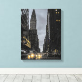 Manhattan Evening Canvas Afdruk (Insitu (Houten vloer))