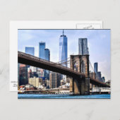 Manhattan, foto van cityscape met wolkenkrabbers briefkaart (Voorkant / Achterkant)
