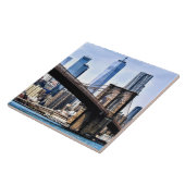 Manhattan, foto van cityscape met wolkenkrabbers tegeltje (Zijkant)