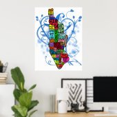 Manhattan Groepen Afdrukken Poster (Thuiskantoor)