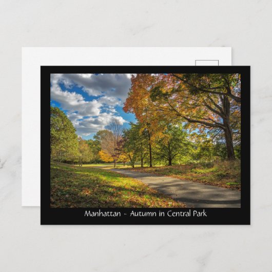 Manhattan, herfst in Central Park Briefkaart (Voorkant / Achterkant)