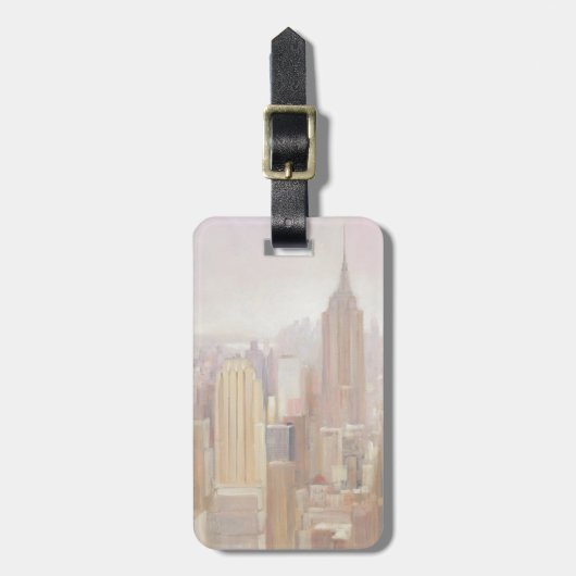 Manhattan in de Mist | New York City Bagagelabel (Voorkant verticaal)